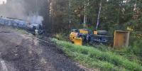 В Орловском районе грузовик врезался в трактор и загорелся: погиб мужчина - Комсомольская Правда