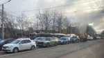 Площадь Лепсе стоит в пробке из-за аварии с проводами